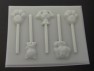 353sp Blue Dog Friends Chocolate or Hard Candy Lollipop Mold